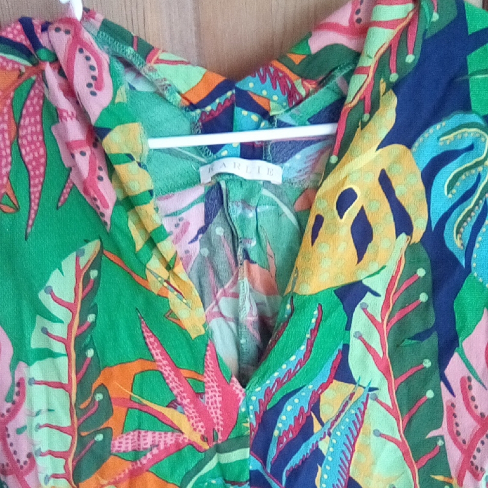 Karlie Green Multicolor Tropical Print Blouse - Picture 2 of 10